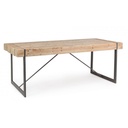 Tavolo urban industriale Garrett con piano in legno - Samnite