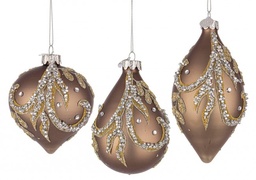 [S-B0937591] 12x Pendaglio Vt Droplet Marrone Ass3