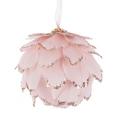 [S-B0936088] 12x Sfera Karol Piume C-Glitter Rosa D80