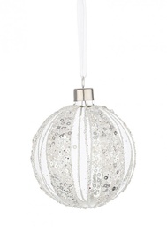 [S-B0937322] 12x Sfera Vt Spangly Bianco