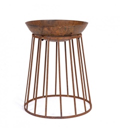 [S-B0782431] 2x Braciere Efesto To Ruggine D50X63H