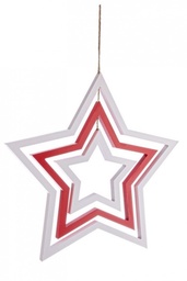 [S-B0913519] 2x Pendente Stella Rosso