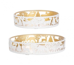 [S-B0971543] 3x Set2 Vassoio Alizee Bianco