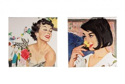 [S-B0240380] 4x Dipinto Olio Vincent 280-313 Ass2 30X30