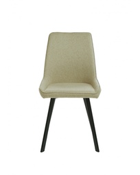 [S-OM/407/SBE] Set di 4 sedie in microfibra beige con struttura in metallo, dimensioni 48x60x87cm