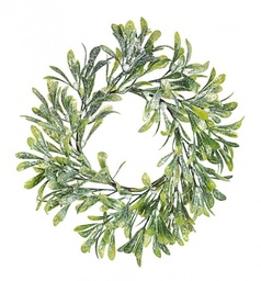 [S-B0932827] 8x Corona Tux Vischio Bacche Bianco D35