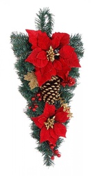 [S-B0934845] 8x Decor. Josie Poinsettia Rosso Goccia