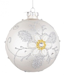 [S-B0934201] 8x Sfera Vt Floret Bianco D100