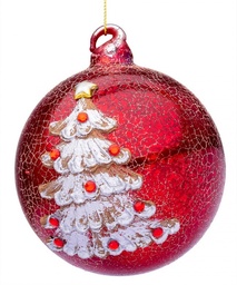 [S-B0937495] 8x Sfera Vt Florid Pino Rosso D100