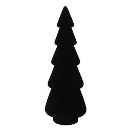 [S-V6179300000] Albero in legno e velluto nero 9x9x25 cm