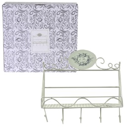 [S-V6214420000] Appendino Metallo Le Bain 5 Posti con Mensola 38,5x13x37 cm - Stile e Funzionalità per il Tuo Spazio