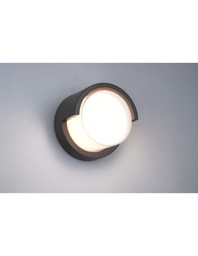 [S-TRIOR27036132] Applique Rotonda Da Esterno Puno Nero IP54 Trio Lighting