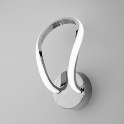 [S-BL239-ACR] Applique in metallo e alluminio Cromo Lucido LED Integrato 21x h20 cm