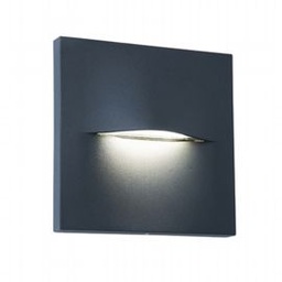 [S-SOV98202/16] Applique tonda in alluminio pressofuso con diffusore satinato - 3W, 340 lumen, luce calda bianco