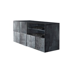 [88034] Base  Porta TV 1 anta 1 cassetto finitura ossido L.122 P.42 H.57 cm