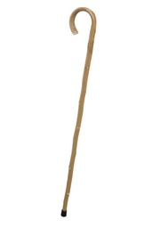 [S-V4202000000] Bastone da passeggio rustico naturale con punta gomma 3x3x93 cm