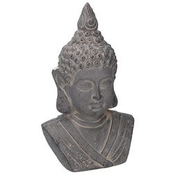 [S-V5863860000] Scultura Buddha in Resina Grigio 24,5x17x41 cm