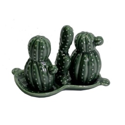 [S-V8524840000] Cactus ceramica verde 13,5x8,5x10 cm