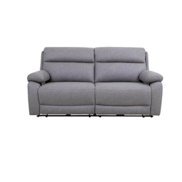 [98939] Divano 2 Posti maxi Siviglia doppio recliner elettrico nabuk light grey