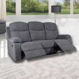 [99970] Divano Chicago 3 posti reclinabile grigio Twist 20