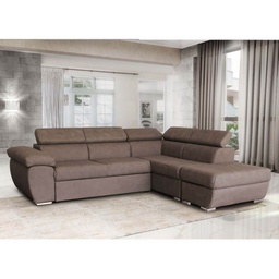 [88205] Divano Fiona angolare con penisola destra grigio elephant 95