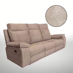 [94498] Divano Milano 3 posti 2 recliner manuali beige