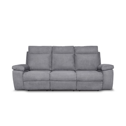 [94499] Divano Milano 3 posti 2 recliner manuali grigio
