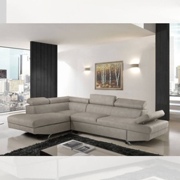 [98227] Divano angolare sinistro Julie con letto estraibile grigio 297x206x79