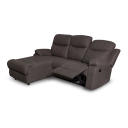 [98234] Divano con penisola sinistra Chicago ranger 01 con recliner 222x166x100