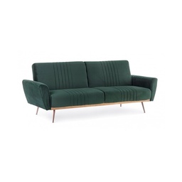 [S-B0735216] Divano letto tre posti in velluto Verde Scuro JOHNNY 210x83x h85 cm