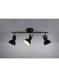 [S-TRIOR80153032] Faretto Gina Nero Opaco 3 Spot L60 cm Trio Lighting