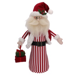 [S-V6149660000] Fermaporta Babbo Natale Rosso in Tessuto - 20x38 cm