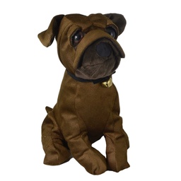 [S-V1870770000] Fermaporta tessuto cane marrone 26x17h30