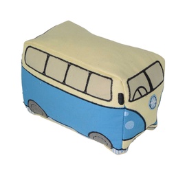 [S-V1871040000] Fermaporta in tessuto pullman azzurro 18x9x13 cm