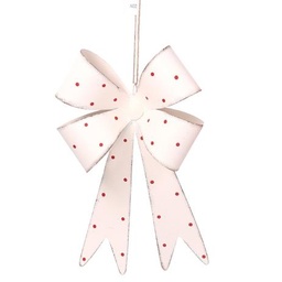 [S-V6179350000] Fiocco metallo bianco 25x16x4 cm