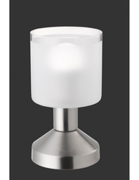 [S-TRIOR59521007] Lampada Da Tavolo Gral Nichel Led Touch Vetro Satinato Ø9 cm Trio Lighting