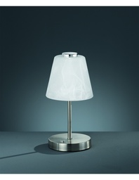 [S-TRIOR52541907] Lampada Da Tavolo Led Touch Emmy Nichel E Vetro Alabastro Ø12 cm Trio Lighting