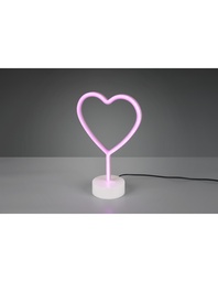 [S-TRIOR55210101] Lampada Da Tavolo Moderna Heart Led Rosa L20 cm Cuore Trio Lighting