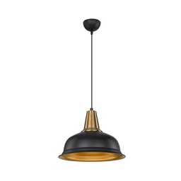 [S-FZ97662] Lampada a sospensione Rena ASZ1341 metallo nero interno oro