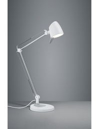 [S-TRIO527690131] Lampada da Scrivania Led Orientabile Rado Bianco
