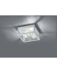 [S-TRIO601860286] Lampada da Soffitto Garonne Zincato IP44 2xE27 Trio Lighting