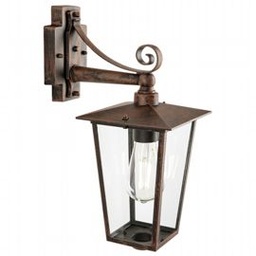 [S-SOV941/11] Lampada da esterno in alluminio pressofuso con diffusori in vetro trasparente ruggine