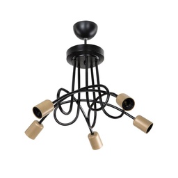 [97669] Lampada da soffitto a 5 luci Sardala MDL3843 metallo intrecciato