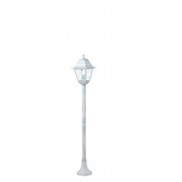 [S-SOV954/37] Lampada da terra in alluminio pressofuso con diffusori in vetro trasparente biancoargento