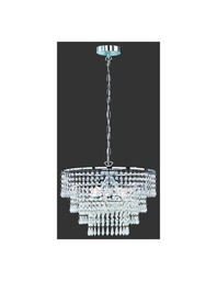 [S-TRIOR13473006] Lampadario Orient 3 Luci Cromo Ø42 cm Pendenti Decorativi