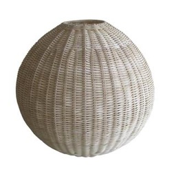 [S-V3720060000] Lampadario sfera in rattan naturale ø37x37 cm