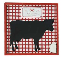 [S-V9135740000] Lavagna con Mucca - 40 x 40 x 2 cm