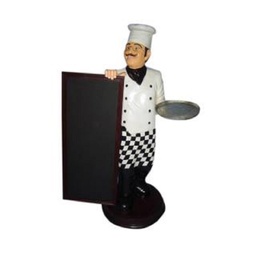 [S-V0224040000] Lavagna legno cuoco con occhiali 45x50x100 cm