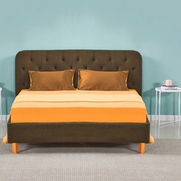 [99734] Letto Matrimoniale Contenitore Idra Cappuccino Testiera con Bottoni L 170 x P 207,5 x H 114 cm