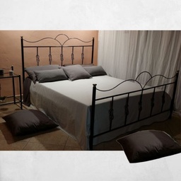 [94566] Letto matrimoniale Primula ferro battuto nero oro